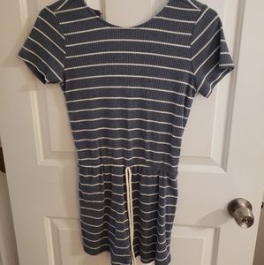 Pink Lily blue romper